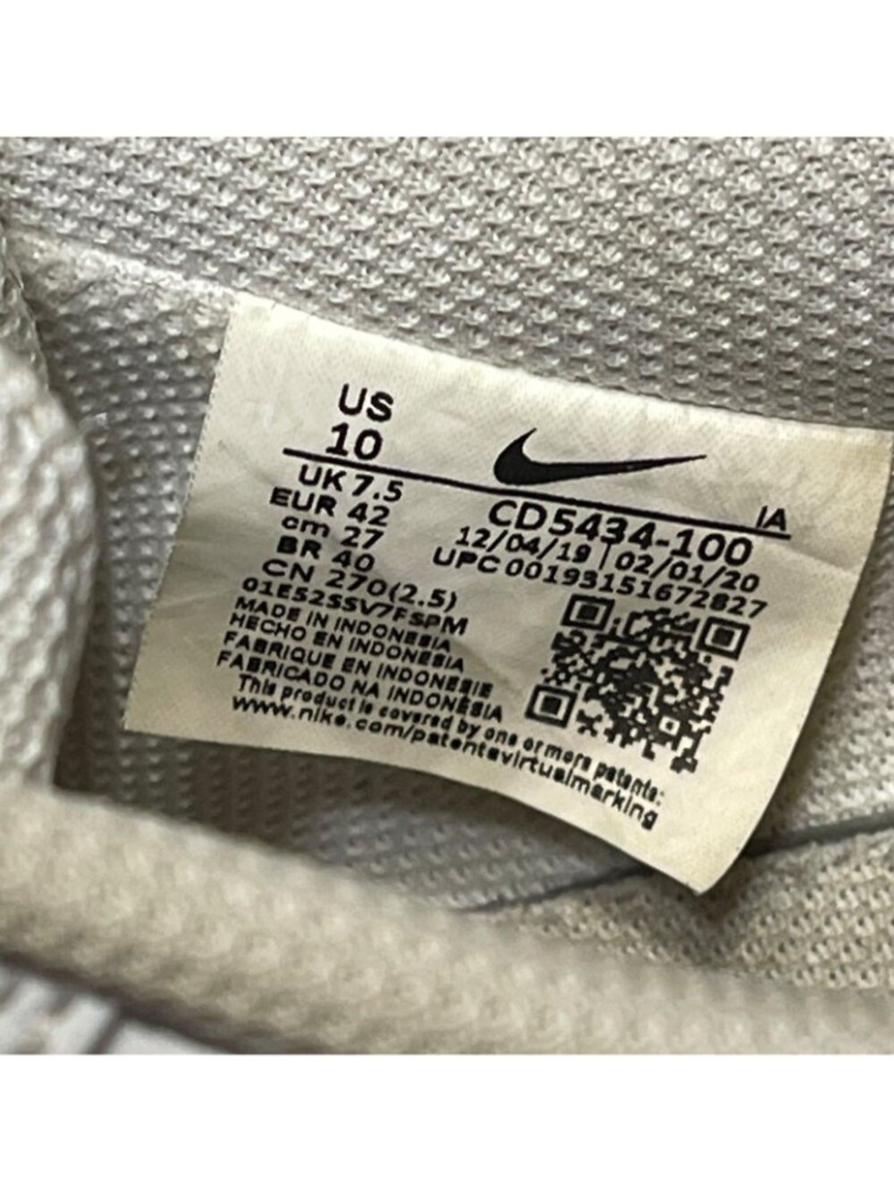 white Nike Court Vision Leather Low shoes for Women Size 10 - Picture 3 of 8